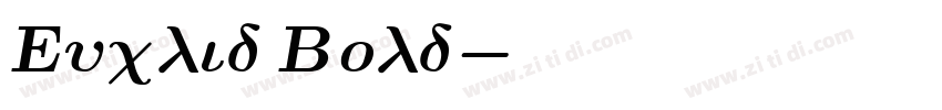 Euclid Bold字体转换